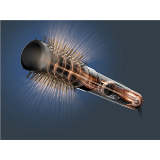 Rowenta Hair brush | Air Shape UB9820E0 | Ion conditioning | Number of heating levels 3 | 1300 W | Black