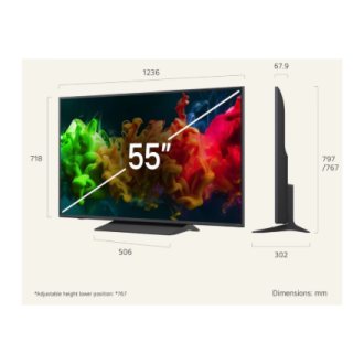LG QNED 4K evo AI Mini LED TV | 55QNED8EB3B | 55 | Smart TV | webOS | UHD | Black