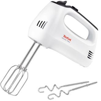 TEFAL Hand mixer | HT3101 QuickMix | Hand Mixer | 300 W | Number of speeds 5 | Turbo mode | White TEFAL Hand mixer | HT3101 QuickMix | Hand Mixer | 300 W | Number of speeds 5 | Turbo mode | White