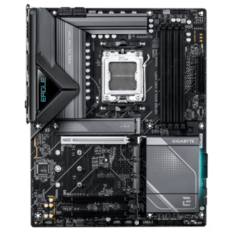 Gigabyte X870E EAGLE X3D WIFI7 | Processor family AMD | Processor socket AM5 | DDR5 | Supported hard disk drive interfaces M.2, Gigabyte X870E EAGLE X3D WIFI7 | Processor family AMD | Processor socket AM5 | DDR5 | Supported hard disk drive interfaces M.2,