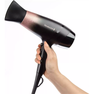 Remington Hair Dryer | D5305 Rose Shimmer | 2200 W | Number of temperature settings 3 | Ionic function | Diffuser nozzle | Black Remington Hair Dryer | D5305 Rose Shimmer | 2200 W | Number of temperature settings 3 | Ionic function | Diffuser nozzle | Black