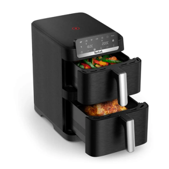 TEFAL Double Basket Airfryer | EY7528E0 Easy Fry Crispy Stack | Power 2700 W | Capacity 6 L + 4 L | Black TEFAL Double Basket Airfryer | EY7528E0 Easy Fry Crispy Stack | Power 2700 W | Capacity 6 L + 4 L | Black