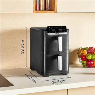 TEFAL Double Basket Airfryer | EY7528E0 Easy Fry Crispy Stack | Power 2700 W | Capacity 6 L + 4 L | Black TEFAL Double Basket Airfryer | EY7528E0 Easy Fry Crispy Stack | Power 2700 W | Capacity 6 L + 4 L | Black
