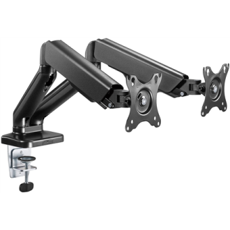 Goobay Desk Mount | Double Monitor Mount with Gas Spring | Swivel, Tilt, Rotation | 17-32 Goobay Desk Mount | Double Monitor Mount with Gas Spring | Swivel, Tilt, Rotation | 17-32
