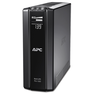 Schneider Electric APC Back-UPS Pro, Tower, 10x IEC C13 outlets, AVR, LCD, user-replaceable battery | BR1500GI | 1500 VA | 865 W