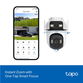 TP-LINK | Dual Lens Security Wi-Fi Camera | Tapo C545D | Dome | 3 MP | 6mm | IP66 | H.264 | MicroSD, up to 512 GB TP-LINK | Dual Lens Security Wi-Fi Camera | Tapo C545D | Dome | 3 MP | 6mm | IP66 | H.264 | MicroSD, up to 512 GB