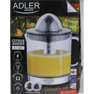 SALE OUT. Adler AD 4012 Citrus Juicer, 2 Pressing Cups for Big and Small Citrus Fruits, 40W, Black | Adler Citrus Juicer | AD 40 SALE OUT. Adler AD 4012 Citrus Juicer, 2 Pressing Cups for Big and Small Citrus Fruits, 40W, Black | Adler Citrus Juicer | AD 40