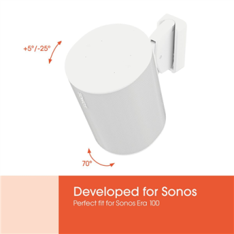 Vogels Wall mount | Speaker Wall Mount for Sonos Era 100 | Tilt, rotate | Maximum weight (capacity) 7 kg | White Vogels Wall mount | Speaker Wall Mount for Sonos Era 100 | Tilt, rotate | Maximum weight (capacity) 7 kg | White