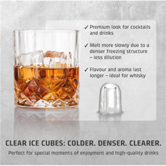 Caso Ice Cube Maker | Clear Ice Advanced | Power 130 W | Capacity 1.5 L | Matt Black Caso Ice Cube Maker | Clear Ice Advanced | Power 130 W | Capacity 1.5 L | Matt Black
