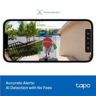 TP-LINK 2K Battery Video Doorbell | Tapo D205 | 3 MP | 2.4mm/F2.2 | IP54 | H.264 | Micro SD, Max. 512