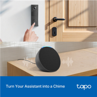 TP-LINK 2K Battery Video Doorbell | Tapo D205 | 3 MP | 2.4mm/F2.2 | IP54 | H.264 | Micro SD, Max. 512