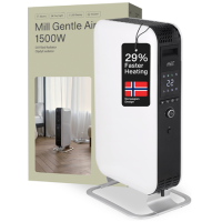 Mill | Heater | AB-H1500DN | Oil Filled Radiator | 1500 W | Number of power levels 3 | Suitable for rooms up to 16-24 m | White Mill | Heater | AB-H1500DN | Oil Filled Radiator | 1500 W | Number of power levels 3 | Suitable for rooms up to 16-24 m | White