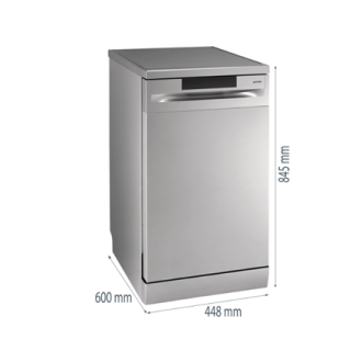 Gorenje Dishwasher | GS520E15S | Free standing | Width 45 cm | Number of place settings 9 | Number of programs 5 | Energy effici Gorenje Dishwasher | GS520E15S | Free standing | Width 45 cm | Number of place settings 9 | Number of programs 5 | Energy effici
