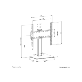 Neomounts Desk Mount | DS45-430BL14 TV stand | Adjustable Height, Swivel | 32-55 Neomounts Desk Mount | DS45-430BL14 TV stand | Adjustable Height, Swivel | 32-55