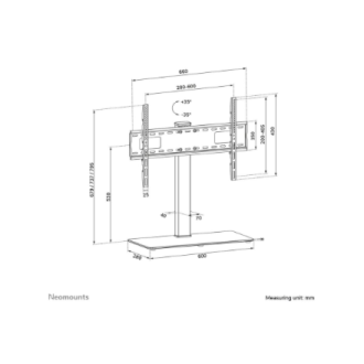 Neomounts Desk Mount | DS45-430BL16 TV stand | Adjustable Height, Swivel | 37-70 Neomounts Desk Mount | DS45-430BL16 TV stand | Adjustable Height, Swivel | 37-70