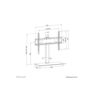 Neomounts Desk Mount | DS45-430BL16 TV stand | Adjustable Height, Swivel | 37-70 Neomounts Desk Mount | DS45-430BL16 TV stand | Adjustable Height, Swivel | 37-70