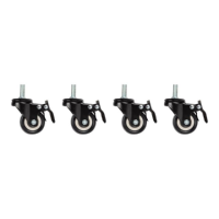 Lanberg | Castors with thread and brake for wall mounting cabinets, 4 pcs | AK-1601-B Lanberg | Castors with thread and brake for wall mounting cabinets, 4 pcs | AK-1601-B