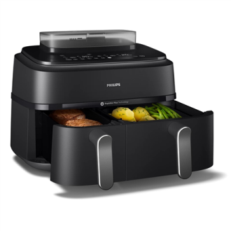 Philips | Dual Basket Airfryer | NA551/00 5000 Series | Power 2750 W | Capacity 9 L | RapidAir Plus and Air Steam | Black Philips | Dual Basket Airfryer | NA551/00 5000 Series | Power 2750 W | Capacity 9 L | RapidAir Plus and Air Steam | Black