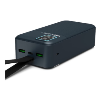 PORT CONNECT External USB-C battery integrated lamp | 30000 mAh | Blue