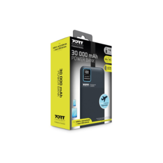 PORT CONNECT External USB-C battery integrated lamp | 30000 mAh | Blue