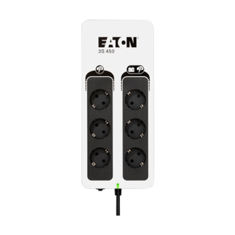 Eaton 3S Gen2 UPS DIN, 450 VA, 270 W, Input: Schuko, Outputs: (3) Schuko, (3) Schuko surge only, Tower | 3S450D
