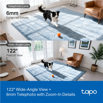 TP-LINK | Tapo C245D | Dual Lens Pan/Tilt Security Camera | Dome | 3 MP | 3.1mm/F1.6 | MicroSD Card up to 512 GB