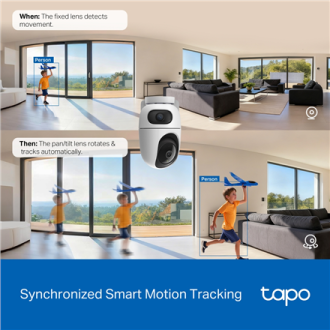 TP-LINK | Tapo C245D | Dual Lens Pan/Tilt Security Camera | Dome | 3 MP | 3.1mm/F1.6 | MicroSD Card up to 512 GB