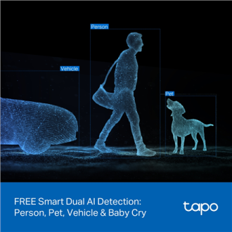 TP-LINK | Tapo C245D | Dual Lens Pan/Tilt Security Camera | Dome | 3 MP | 3.1mm/F1.6 | MicroSD Card up to 512 GB