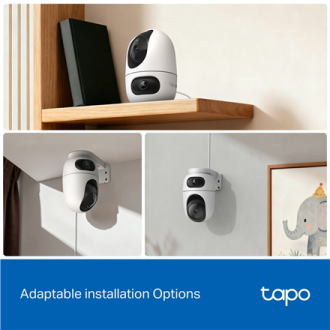 TP-LINK | Tapo C245D | Dual Lens Pan/Tilt Security Camera | Dome | 3 MP | 3.1mm/F1.6 | MicroSD Card up to 512 GB