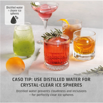 Caso Ice Cube Maker | Clear Ice Advanced | Power 130 W | Capacity 1.5 L | Matt Black Caso Ice Cube Maker | Clear Ice Advanced | Power 130 W | Capacity 1.5 L | Matt Black