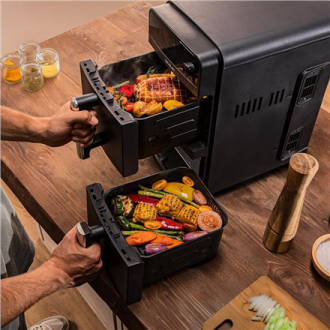 Cecotec Double hot air fryer | Cecofry DuoLevel 10000 | Power 2400 W | Capacity 10 L | Black Cecotec Double hot air fryer | Cecofry DuoLevel 10000 | Power 2400 W | Capacity 10 L | Black