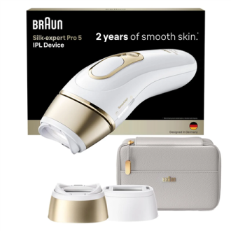 Braun IPL Epilator | Silk expert Pro 5 PL5210 | Number of power levels 3 | White/Gold Braun IPL Epilator | Silk expert Pro 5 PL5210 | Number of power levels 3 | White/Gold