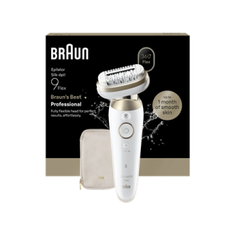 Braun Epilator | Silk- pil 9 Flex SES9-011 3D | Operating time (max) 50 min | Number of power levels 2 | Wet & Dry | White/Gold Braun Epilator | Silk- pil 9 Flex SES9-011 3D | Operating time (max) 50 min | Number of power levels 2 | Wet & Dry | White/Gold