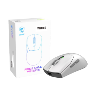 MSI Gaming Mouse | FORGE GM340 WIRELESS | Wireless | 2.4 GHz, Bluetooth, USB | White MSI Gaming Mouse | FORGE GM340 WIRELESS | Wireless | 2.4 GHz, Bluetooth, USB | White