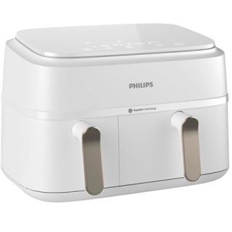 Philips Double basket Airfryer | NA353/10 3000 series | Power 2750 W | Capacity 9 L | Rapid Air Plus | White Philips Double basket Airfryer | NA353/10 3000 series | Power 2750 W | Capacity 9 L | Rapid Air Plus | White
