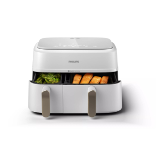 Philips Double basket Airfryer | NA353/10 3000 series | Power 2750 W | Capacity 9 L | Rapid Air Plus | White Philips Double basket Airfryer | NA353/10 3000 series | Power 2750 W | Capacity 9 L | Rapid Air Plus | White