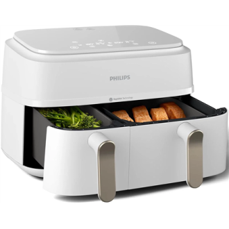 Philips Double basket Airfryer | NA353/10 3000 series | Power 2750 W | Capacity 9 L | Rapid Air Plus | White Philips Double basket Airfryer | NA353/10 3000 series | Power 2750 W | Capacity 9 L | Rapid Air Plus | White