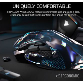 Corsair IRONCLAW SE | Gaming Mouse | Wireless/Wired | 2.4GHz, Bluetooth, USB-C | Black Corsair IRONCLAW SE | Gaming Mouse | Wireless/Wired | 2.4GHz, Bluetooth, USB-C | Black