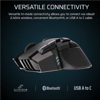 Corsair IRONCLAW SE | Gaming Mouse | Wireless/Wired | 2.4GHz, Bluetooth, USB-C | Black Corsair IRONCLAW SE | Gaming Mouse | Wireless/Wired | 2.4GHz, Bluetooth, USB-C | Black