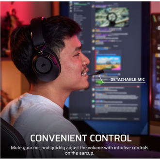 Corsair Gaming Headset | HS35 v3 | Bluetooth | Over-Ear | Microphone | Carbon | Wireless Corsair Gaming Headset | HS35 v3 | Bluetooth | Over-Ear | Microphone | Carbon | Wireless