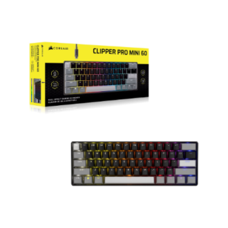 CORSAIR CLIPPER PRO MINI 60 Hall Effect Gaming Keyboard, Backlit RGB LED, CORSAIR MGX Core, Black PBT DS Keycaps | Corsair CORSAIR CLIPPER PRO MINI 60 Hall Effect Gaming Keyboard, Backlit RGB LED, CORSAIR MGX Core, Black PBT DS Keycaps | Corsair