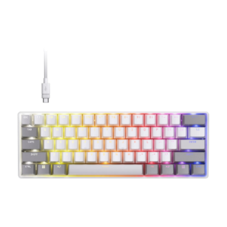 CORSAIR CLIPPER PRO MINI 60 Hall Effect Gaming Keyboard, Backlit RGB LED, CORSAIR MGX Core, White , PBT DS Keycaps CORSAIR CLIPPER PRO MINI 60 Hall Effect Gaming Keyboard, Backlit RGB LED, CORSAIR MGX Core, White , PBT DS Keycaps