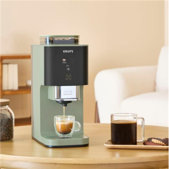 Krups Coffee Maker | SA401LE0 Crush | Pump pressure 15 bar | Automatic | Black/Green | 1370 W Krups Coffee Maker | SA401LE0 Crush | Pump pressure 15 bar | Automatic | Black/Green | 1370 W