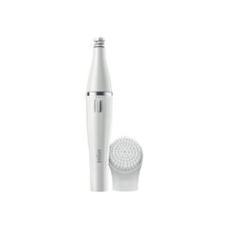 Braun Face Facial Epilator and Brush | SE810 | Number of power levels 1 | Wet & Dry | White/Silver