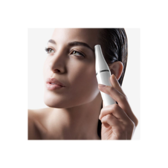 Braun Face Facial Epilator and Brush | SE810 | Number of power levels 1 | Wet & Dry | White/Silver