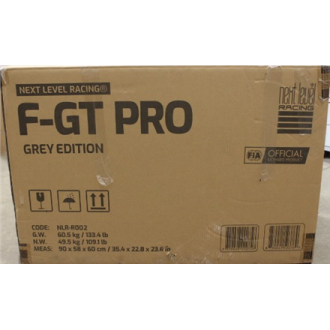 SALE OUT. | F-GT Pro Formula and GT Grey Edition | Racing Simulator Cockpit | Steel | Grey | DAMAGED PACKAGING AND MANUAL, SCRAT