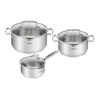 TEFAL | Cookware set | G719S674 Duetto+ | Stainless steel | Dishwasher proof | Lid included | Stainless steel 