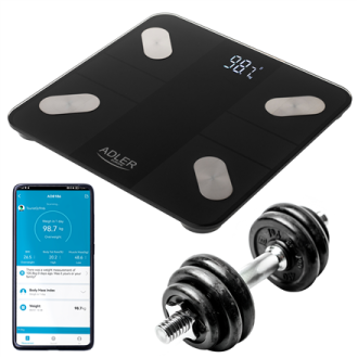 Adler | Smart Bathroom Scale | AD 8186b | Maximum weight (capacity) 180 kg | Accuracy 100 g | Body Mass Index (BMI) measuring | Adler | Smart Bathroom Scale | AD 8186b | Maximum weight (capacity) 180 kg | Accuracy 100 g | Body Mass Index (BMI) measuring |