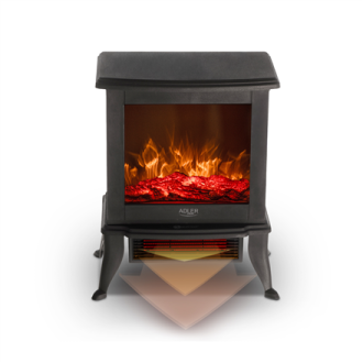Adler Electric Fireplace | AD 7754 | Ceramic | 1800 W | Number of power levels 2 | Black Adler Electric Fireplace | AD 7754 | Ceramic | 1800 W | Number of power levels 2 | Black