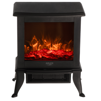Adler Electric Fireplace | AD 7754 | Ceramic | 1800 W | Number of power levels 2 | Black Adler Electric Fireplace | AD 7754 | Ceramic | 1800 W | Number of power levels 2 | Black